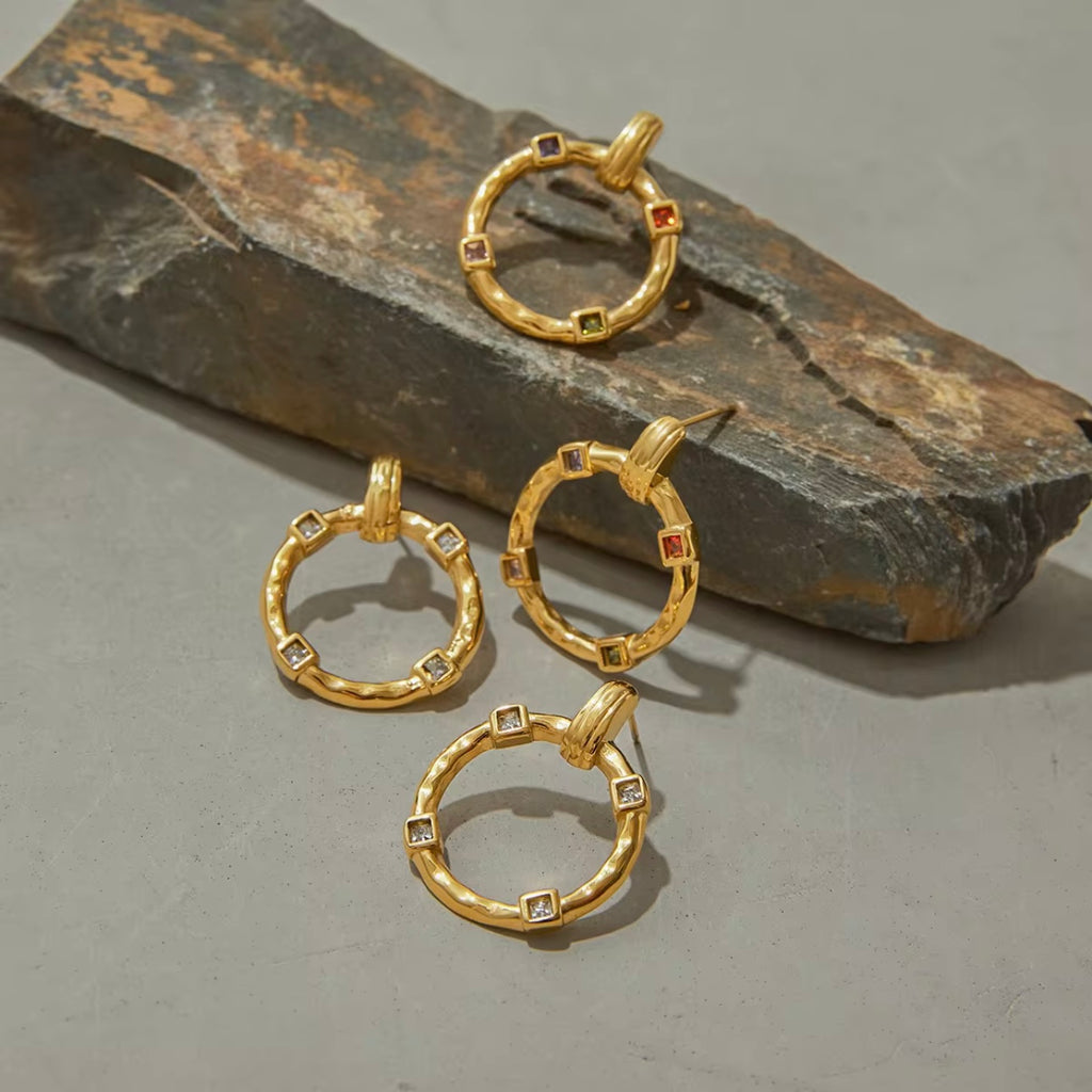 Prism Zircon Earrings